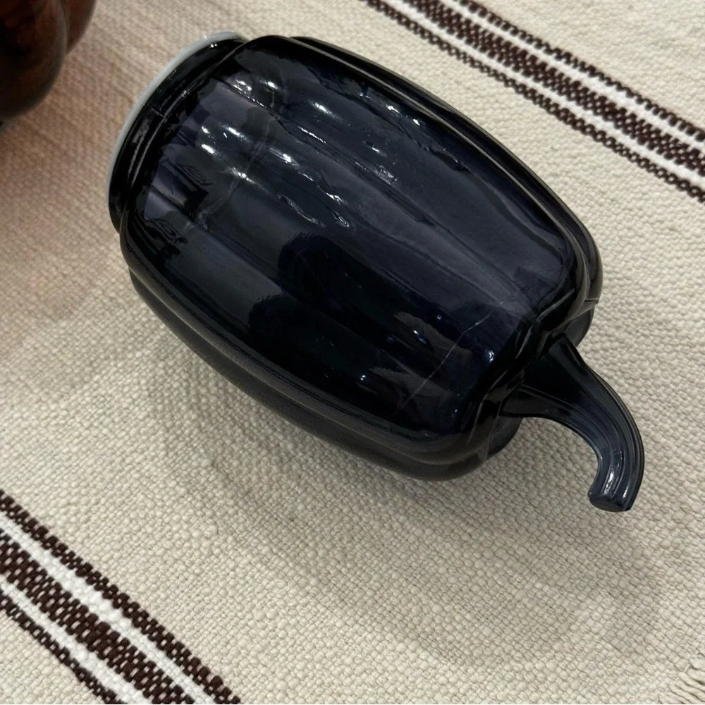 Bulleyes Navy Blue Glass Pumpkins 🎃 Decor